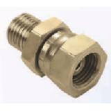 Male BSP cylindrical swivel with 60° cone nut x Female BSP cylindrical with 60° cone seat